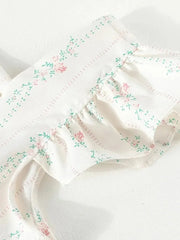 Lunivop Floral Vintage Sweet Tanks Women Elegant Slim Flying Sleeve Casual Tanks Tops French Retro Square Collar Female Summer Tops