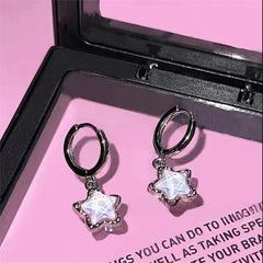 Lunivop Gothic Cute Dream Fairy Moonlight Stone Star Pendant Earrings For Egirl Y2K EMO 2000s Harajuku Goth Vintage Jewelry Accessories