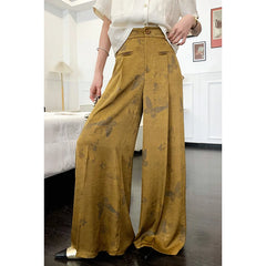 Lunivop Spring Autumn Butterfly Printing Wide-Leg Pants Women 2024 New Fashion Loose Casual Mopping Pants Y2k 90s Black Trousers Female