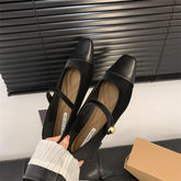 Lunivop Spring New Women Flat Shoes Fashion Red Ladies Shallow Slip on Mary Jane Shoes Female Square Toe Shoes Outdoor Ballerinas