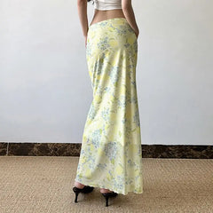 Lunivop French Summer Fresh Floral Mesh Skirt Lace-Up Slim Resort Style Long Skirt the dress black dress white dress