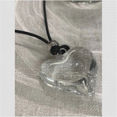 Lunivop Korean Fashion Transparent Glass Big Heart Love Pendant Rope Chain Necklace For Women Trendy Aesthetic Charm Jewelry Accessories