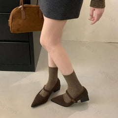 Lunivop Fashion Pointed Toe Fleece Flet Ballet Shoes Woman Autumn Winter Warm Wool Mary Jane Shoes Ladies Elegant Plush Pumps