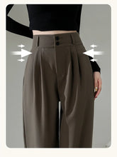 Lunivop Jielur High Waist Wide Leg Pants for Women New Loose Straight Coffee Trousers Autumn Double Buttons Casual Suit Pants Female