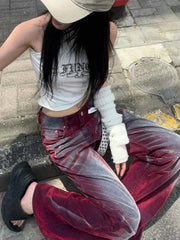 Lunivop Trendy Street Straight Wide Leg Pants Fashion High Street Baggy Jeans Harajuku Style Hip Hop Y2k Trousers Y2k Pants Streetwear