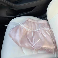 Lunivop Fairycore Sweet Mini Skirt Women Pink Y2k Coquette Elegant Bow Short Skirts Kawaii Lace Patchwork Puffy Ruffle Skirts