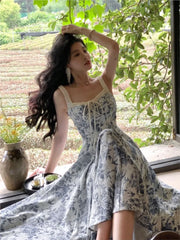 Lunivop Fashion Women Spaghetti Strap Elegant Midi Dresses New Summer French Evening Birthday Gift Backless Prom Clothes