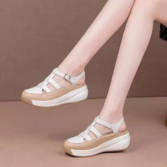 Lunivop Summer New Women’s Shoes Fashion Hollow Out Breathable Mixed Colors Soft Sole Wedges Sandals Shoes for Women Sandalias
