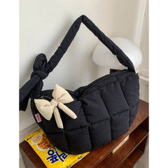 Lunivop Korean Down Bags Women's New Fashionable Cloud Versatile Casual Diamond Grid Hobos Bag