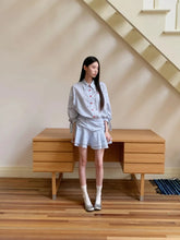 Lunivop Preppy Blue Striped Button Up Shirt Dress For Woman Fall Clothes Ruffles Tunics Mini Short Dress Youth Clothing