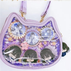 Lunivop Harajuku Aesthetic Transparent White Shoulder Bag Women Sweet Cat Handbag Ita Bag Ladies Lolita Mini Backpack Itabag
