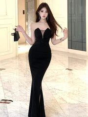 Lunivop Woman Dress Strapless Split Slim Elegant Vintage Backless Temperament Party Dress Female Sexy Ladies Fashion Cocktail