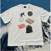 Lunivop Y2K Loose Couple Top Hot Selling Daily Casual Energetic Cartoon Girl Pure Cotton Printed Short Sleeved T-Shirt Retro Summer