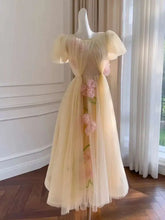 Lunivop Embroidery Mesh Spliced Long Dresses For Women V Neck High Waist Short Sleeve Elegant Dress Female Summer 2025