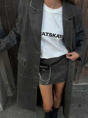 Lunivop Retro Turn-down Collar Leather Long Coats Women Casual Solid Single Breasted Jackets Female Autumn Winter Chic High Street Tops