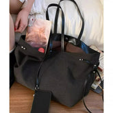 Lunivop Retro Large Capacity Canvas Tote Bags for Women New Fashion Casual Single Shoulder Hand-held Commuting Bag