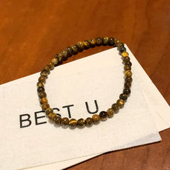 Lunivop New Retro Fashion Natural Stone Tiger-eye Beaded Bracelet for Women Men Couple Niche Design Party Jewelry Cosplay Gifts