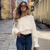 Lunivop Women New Fashion Off Shoulder Solid Casual Knitting Sweater Female Chic Long Sleeve Pullovers Coat Tops