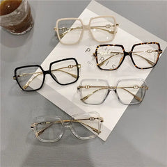 Lunivop Fashion Oversized Square Eyewear Women Retro Chic Blue Light Bloking Glasses Trendy Brand Design Decor Optical Frames Computer