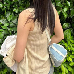 Lunivop Retro Denim Messenger Bag Purse Women Vintage Patchwork Handle Y2k Bowling Bag Ladies Hot Girls Crossbody Hand Bags New