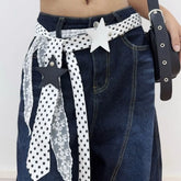 Lunivop Polka Dot Leopard Vintage Square Scarf Y2K Goth Spice Girl All-match Lace Up Star Trendy Hot Sell Personalized Decoration