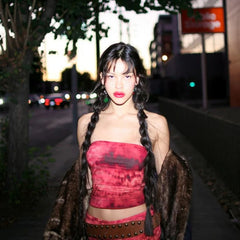 Lunivop Tie Dye Print Slim Corset Tops Short Pants Women'S Sets Summer Y2K Streetwear Fashion Korean Casual Clothing