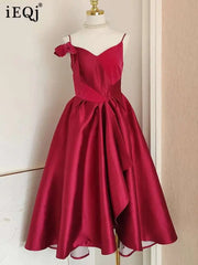 Lunivop Spring New French Style Design Halter Dress Women 3D Bows V-Neck High Waist Splicing Hit Color Split Long Dresses