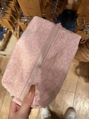 Lunivop Sweet Floral Pink Chic Makeup Bag Women Zipper Student Pencil Bags Female Vintage High Quality Preppy Style Cute Mini Bags Y2K