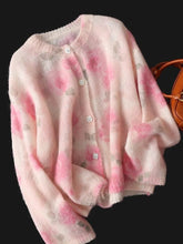 Lunivop Elegant Floral Sweet Cardigan Sweaters Women Long Sleeve Lazy Wind Vintage Knitted Coats Fall New O Neck Single Breasted Tops