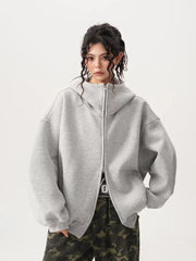 Lunivop Y2K Black Hoodies Women Streetwear Oversize Loose Long Sleeve Retro Sweatshirt American Harajuku Vintage Bf Tops Coats New