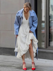 Lunivop White Sexy Sleeveless Halter Dress For Women 2024 Autumn New A-Line Long Dress Lady Elegant Bodycon Evening Party Dresses