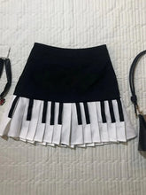 Lunivop Vintage Y2K Pleated Skirt Women High Waist Piano Patchwork Streetwear Skirts Casual American Hip Hop Gothic Mini Skirts New