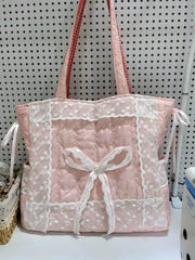 Lunivop New Lace Women Tote Bags Versatile Bow Shoulder Bag