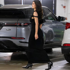 Lunivop Asymmetrical Twist One Shoulder Maxi Long Dress Kylie Jenner Outfits Elegant Sexy Summer Party Dresses For Women