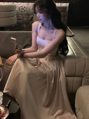 Lunivop Elegant Midi Dresses For Women Sleeveless Wedding Evening Party Dress Solid Slim A-line Vintage Chic Prom Robe Vestidos Mujer