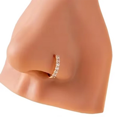 Lunivop Single-row miniature zircon ultra-sparkle fine drill exquisite with drill opening ring nose stud nose pierced nose ring Earrings