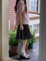 Lunivop New Korean Style Silver Wire Woven Bucket Bag with Large Capacity Versatile Commuting Shoulder Bags