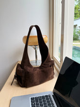 Lunivop Retro Suede Shoulder Commuter Miscellaneous Handheld Bags New Korean Multi Pocket Underarm Bag