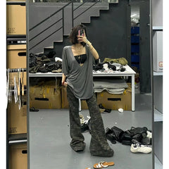 Lunivop Autumn Camouflage Workwear Fashion Hottie High Street New Pants Y2K High Waist Slim Mopping Ins Style Pants Streetwear Wome