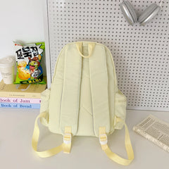 Lunivop Lightweight Lavvender Nylon Backpack For Women Cute Drawstring Daypack With Multiple Pockets Pastel Purple Soft Puff School Bag