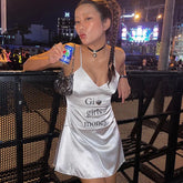 Lunivop Summer Spice Girl style French waist and thin fashion printing temperament pure desire women's suspender skirt