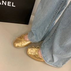 Lunivop Spring Shiny Sequin Women Loafer Shoes Concise Round Toe Lightweight Slip On Shoes Laides Comfort Soft Sole Ballerina Flats