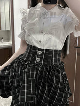 Lunivop Harajuku Lolita Sweet Kawaii Skirt Y2k Aesthetic High Waist Grunge Casual Woman Skirts Streetwear Ruffled Pleated Mujer Faldas