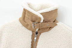 Lunivop Fashion Winter Warm Lambwool Jacket Women Long Sleeve Zipper Jackets Coat Female Autumn Casual Lapel Coat