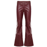 Lunivop BKLD Hot Girls Stylish Sexy Rivet Low Waist Slim Fit Zipper Package Hips Casual Trousers Bottoms Club High Street Y2K Pants