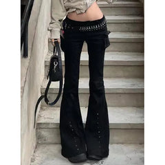 Lunivop Women Black Gothic Baggy Jeans Harajuku Oversize Denim Trousers Japanese 2000s Style Y2k Vintage Jean Pants Trashy Clothes 2025