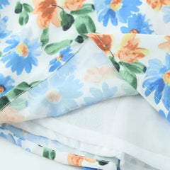 Lunivop Pink Floral Print Backless Sling Dress Summer Woman Spliced Lace Bow V neck Mini Short Robe Beach Holiday Vestidos
