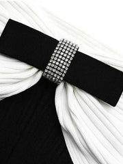 Lunivop Women's French Elegant Knit Strap Dresses Spliced Contrast High Waist Sliming Banquet Dress 2025 Fashion Clothing