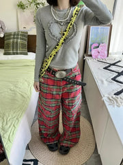 Lunivop Heart Folds Slim Fit O Neck Camisetas Korean Fashion Women Crop Tops Tees Long Sleeve Tshirts Y2k High Waist Hotsweet