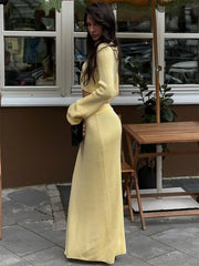 Lunivop Summer Casual Holiday Outfits Female Hollow Out Lace-Up Knit 2 Piece-Set Beach Clothes Women Knitwear Long Skirt Sets